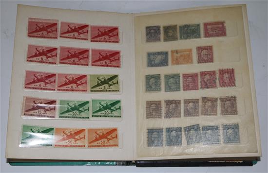 STAMPS, a collection of USA (some mint), GB and small quantity Iran, and Churchill commemorative albums